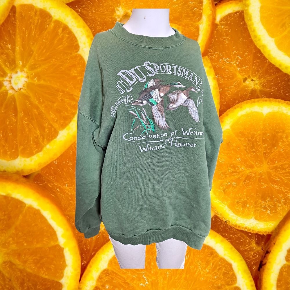 Marathon Apparel‎ Duck Sportsman Wildlife Habitat Crewneck Sweatshirt L